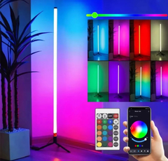 Lampara de pie led rgb con control y app