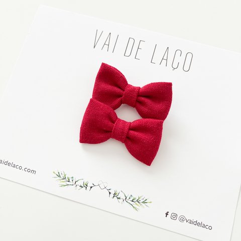 Duplinha de linho - Vermelho