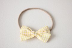 Laços Helena - Vichy Amarelo - Vai de Laço