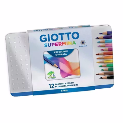 Lapices Supermina 3.5 Mm Lata X 12 Colores - Giotto
