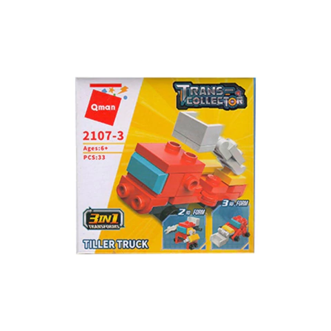 Bloques Ladrillos "Vehículo De Expedición 3 En 1 Mini" 30 Piezas - Qman®