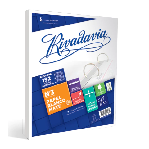 Repuesto Escolar Nº3 192 Hjs Cuadriculado - Rivadavia