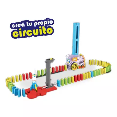 Domino Rally + Tren Con Luz Y Sonido 120 Pzs