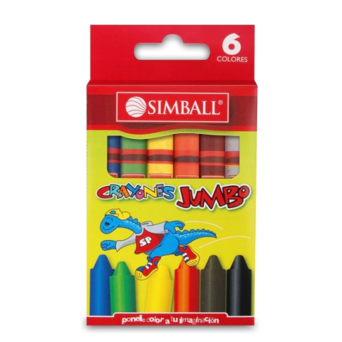 Crayones De Cera Jumbo X 6 - Simball