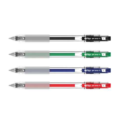 Lapicera Boligrafo Roller Gel Pop Retractil Negro - Filgo - comprar online