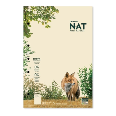 Block Pegado A4 Ledesma Nat 80 H Liso