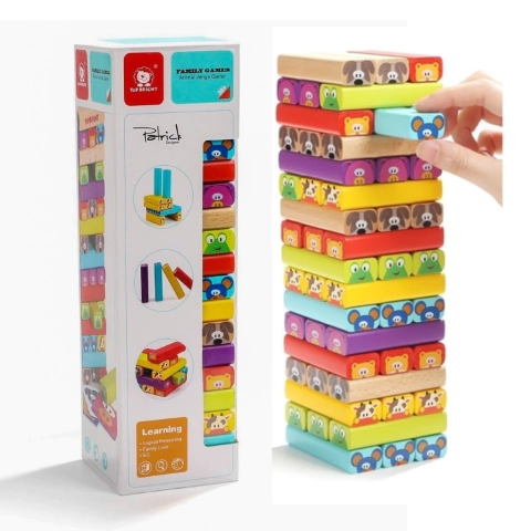 Jenga De Animales En Madera