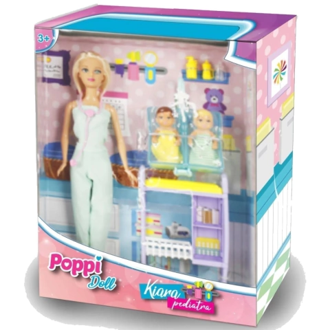 Muñeca Poppi Doll Kiara Pediatra Y Pacientes