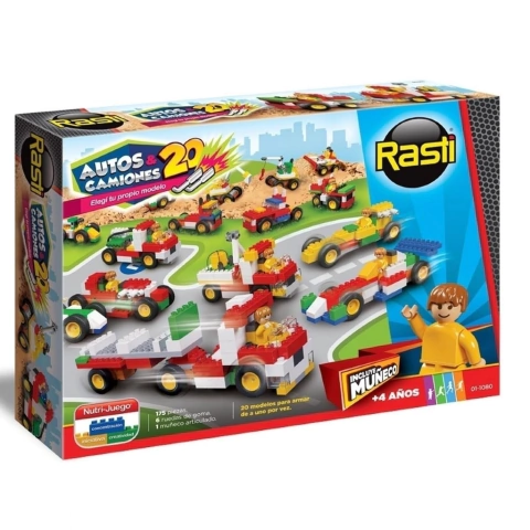 Bloques Autos Y Camiones 20 Modelos Para Armar 175 Piezas - Rasti