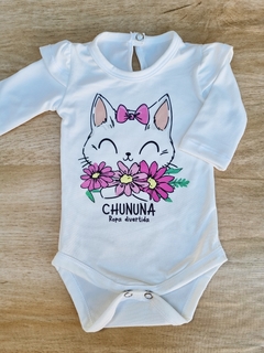 BODY M/LARGA GATA FLORES - comprar online