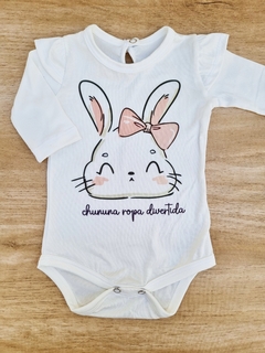 BODY M/LARGA CONEJA MOÑO ROSA - comprar online