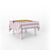 Toalha De Mesa Quadrada Infantil Tecido Oxford Frutinhas Listras Rosa e Branco - 140x140cm