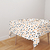 Toalha De Mesa Quadrada 4 Lugares Tecido Oxford Bolinhas Preto e Laranja TL291 - 140x140cm
