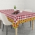 Toalha De Mesa Retangular 6 Lugares Tecido Poliéster Festa Junina Arraiá Xadrez e Chita Amarelo Flores TLS30 220x140cm