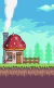 Cortina Tecido Oxford Quarto Infantil PIxel Art Casa de Cogumelo Floresta ao Fundo - 280x220cm - comprar online