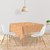 Toalha De Mesa Quadrada Tecido Oxford Arabesco Ornamento Laranja TL128 - 140x140cm