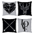 Kit 4 Capas De Almofadas Decorativas Cervo Coração Geométrico Cinza - comprar online