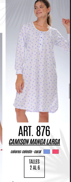 Camisón con botones manga larga - NINA 876