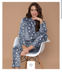 Pijama polar juvenil estampado estrellas - BIANCA SECRETA 25708