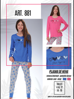 Pijama de nena “corazones “ - NINA 881