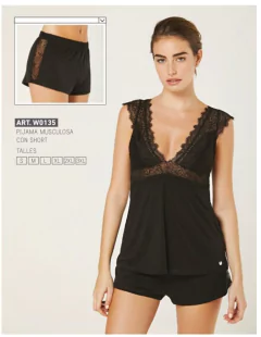 Pijama musculosa con short - WOMAN WO135