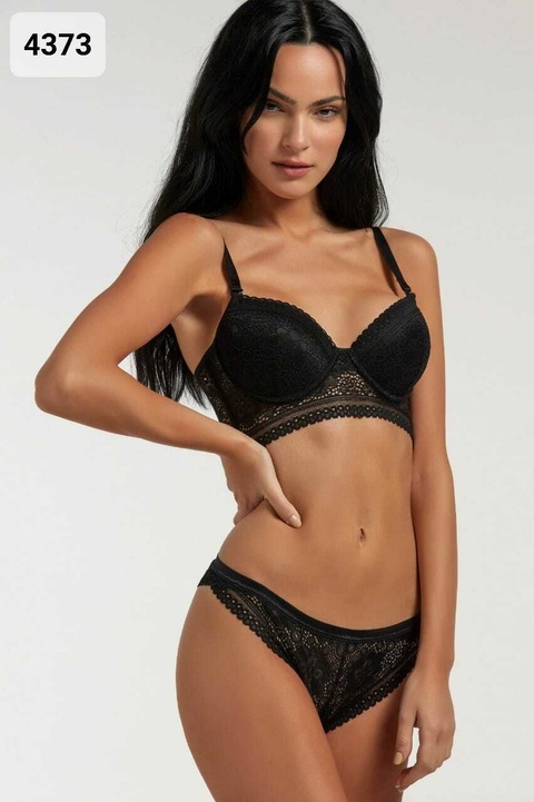 Soutien taza soft con aro y base con puntilla - SELU 4373