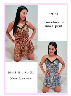 camison de seda estampada animal print - GISELLE 61