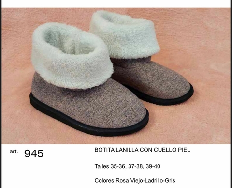Botita de lanilla jaspeada con puño - POEMA 945