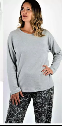 Pijama de polidon con pantalón estampado - NORALE 7546