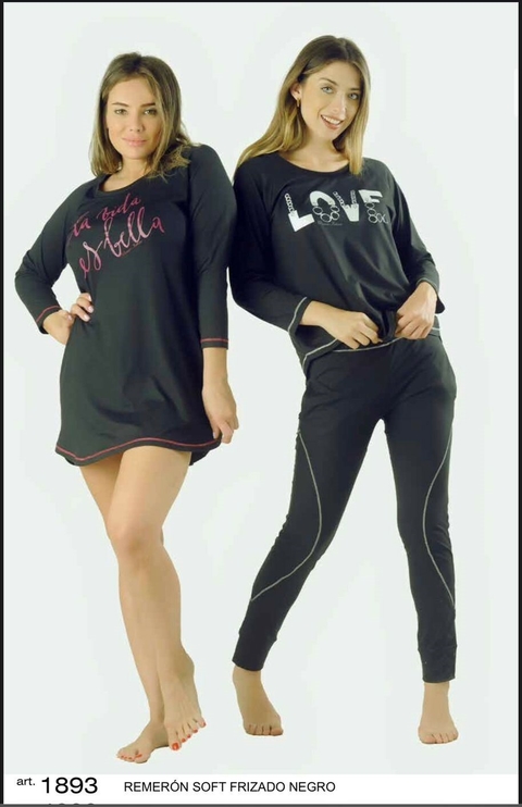 Remeron soft frisado manga ranglan con estampa - POEMA 1893