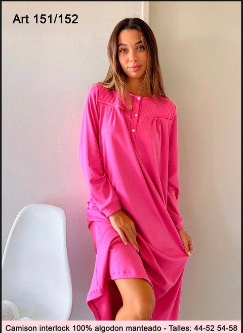 Camison de interlock 100% algodon manteado - BARBIZON 151