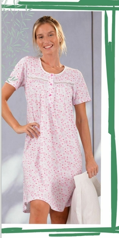 Camison manga corta de jersey estampado con puntilla - NINA 777