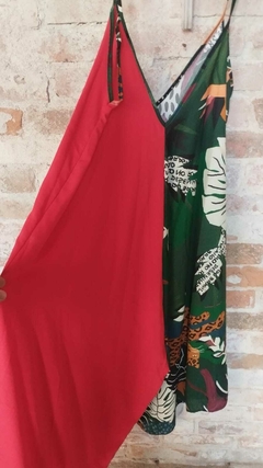 Macacão Shanti Duo Verde Tropical + Vermelho