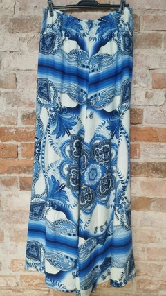 Maxi Pantalona Azul Arabescos