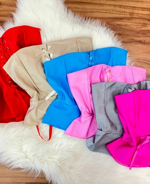 Cropped Top Cetim Sal e Pimenta