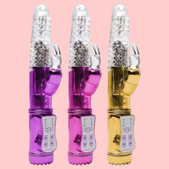 Vibrador Jack Whale Rotativo com Estimulador de Clitóris - Pink - À Pilha - comprar online