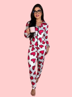 Pijama Corações Manga/Calça ref.0005