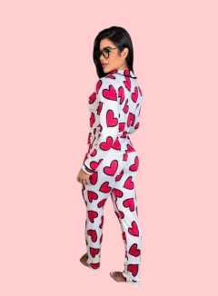 Pijama Corações Manga/Calça ref.0005 - comprar online
