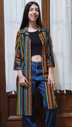 Camisola larga estampada