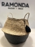 Canasto de Mimbre con Base Negra - comprar online