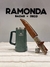 Jarra símil Stanley + juego de cuchillo y tenedor de asado