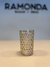Vaso rombo dorado x6 - Ramonda Bazar y Deco