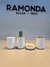 KIT de baño x4 piezas plastico blanco con bamboo en internet