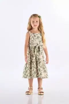 Up Baby - Vestido Infantil Regata com Alças e Forro (Verde)