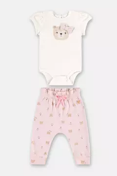 Up Baby - Conjunto Bebê Menina com Body e Calça Clochard (Off White) - comprar online