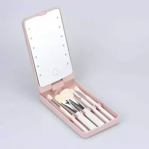 Set de 5 Brochas con Estuche y Espejo Led - comprar online