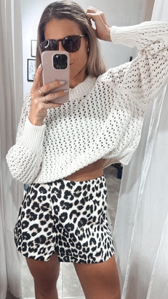 Short pollera print