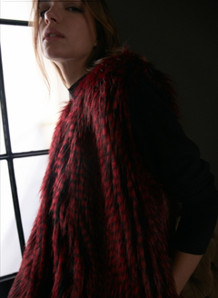 CHALECO FUR BURGUN - tienda online