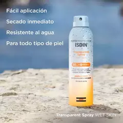 Fotoprotector Isdin Transparente Wet Skin Spf 50 X 250ml - comprar online