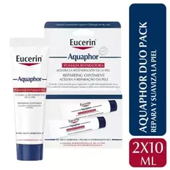 Pomada reparadora Eucerin Aquaphor para piel seca 2x10 ml